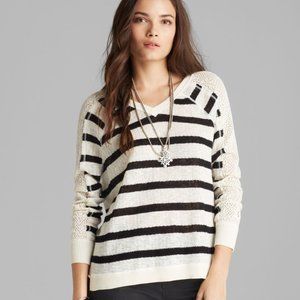 Free People Fluffy Long Sleeve Stripped Sweater